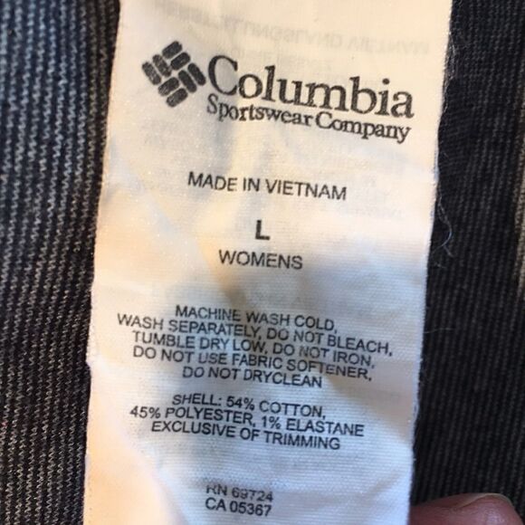 Columbia Dress Winter Dream Reversible black grey trim/grey blk trim sleeve L - Picture 11 of 16